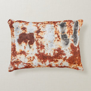 abstract grunge rust texture background accent pillow