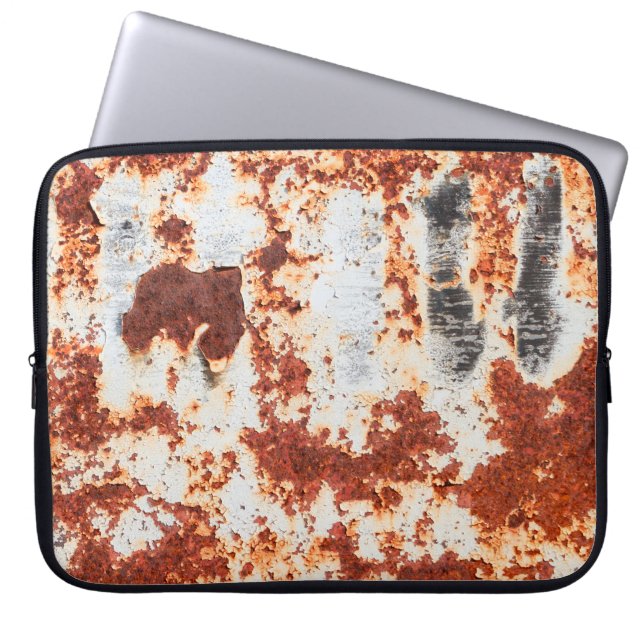 abstract grunge rust texture background laptop sleeve (Front)