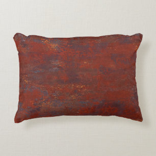 Abstract grunge rusty texture: realistic stucco accent pillow