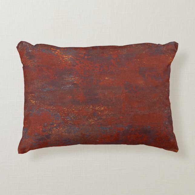 Abstract grunge rusty texture: realistic stucco accent pillow (Front)