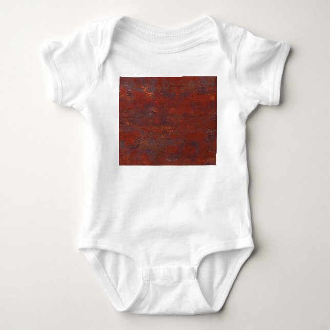 Abstract grunge rusty texture: realistic stucco baby bodysuit (Front)