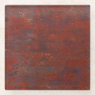 Abstract grunge rusty texture: realistic stucco glass coaster