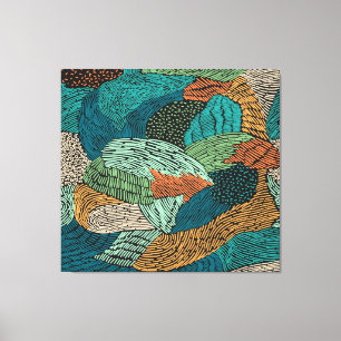 Abstract Grunge: Seamless Pattern Design. Canvas Print