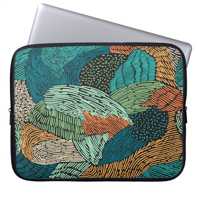 Abstract Grunge: Seamless Pattern Design. Laptop Sleeve (Front)