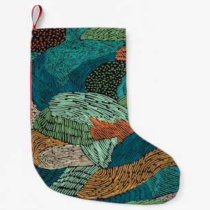 Abstract Grunge: Seamless Pattern Design. Small Christmas Stocking