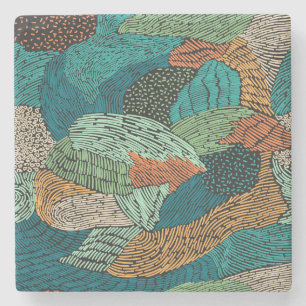Abstract Grunge: Seamless Pattern Design. Stone Coaster