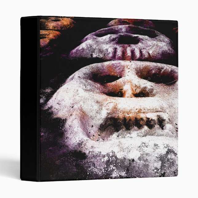 Abstract Grunge Skulls Avery Binder (Front/Spine)