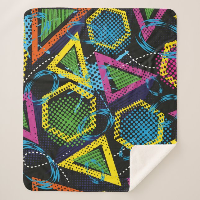 Abstract grunge sport pattern children. Creative s Sherpa Blanket (Front)