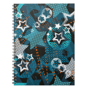 Abstract grunge star pattern Creative the backgrou Notebook