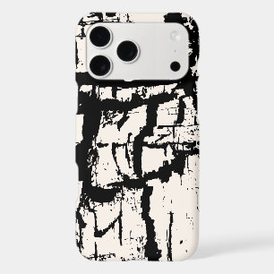 Abstract Grunge Texture iPhone Case – Bold Blac