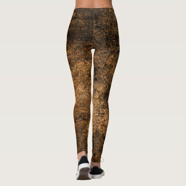 Abstract grunge texture leggings (Back)