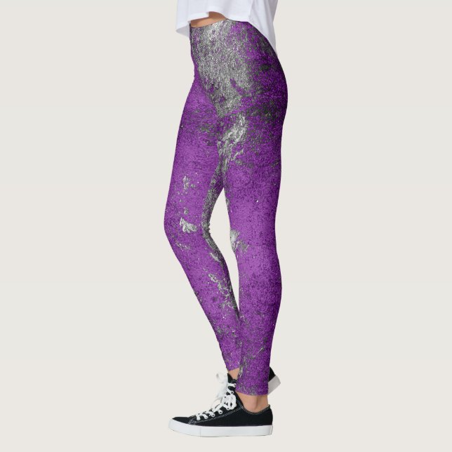 Abstract grunge texture leggings (Left)