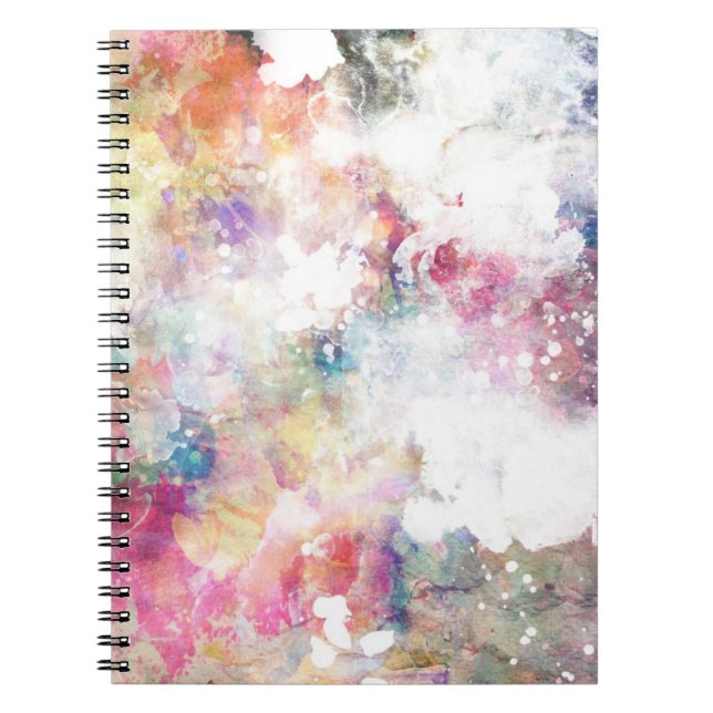 Abstract grunge texture with watercolor paint 2 notebook (Front)