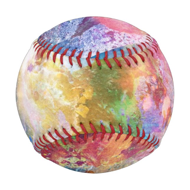 Abstract grunge texture with watercolor paint 3 baseball (Front)