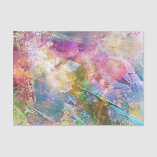 Abstract grunge texture with watercolor paint 3 tissue paper (Front)