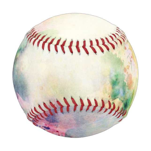 Abstract grunge texture with watercolor paint baseball (Front)