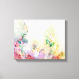 Abstract grunge texture with watercolor paint canvas print