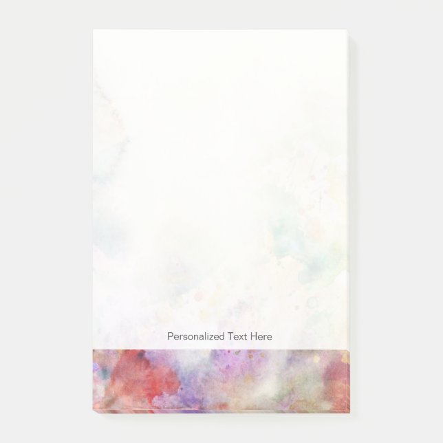 Abstract grunge texture with watercolor paint post-it notes (Front)