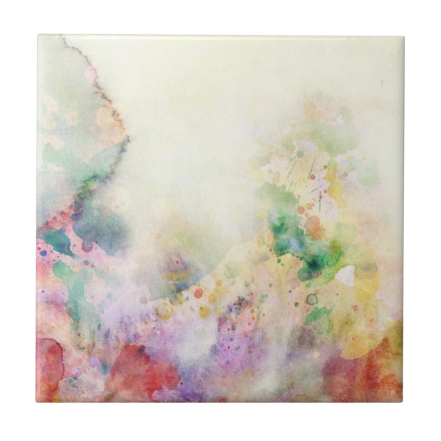 Abstract grunge texture with watercolor paint tile (Front)