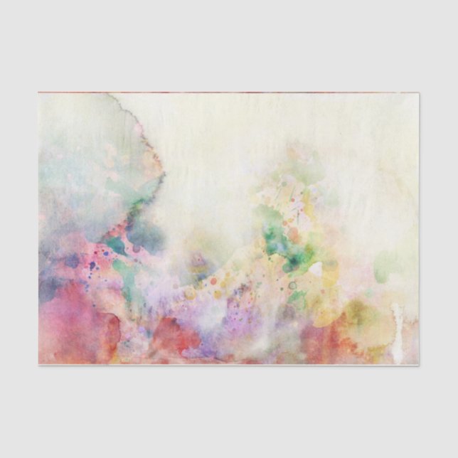 Abstract grunge texture with watercolor paint tissue paper (Front)