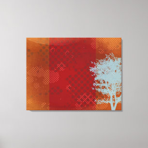 Abstract Grunge Tree Wrapped Canvas Print