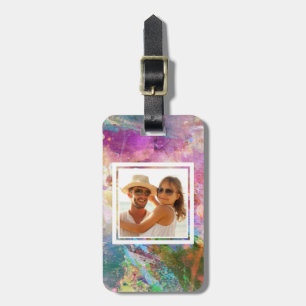 Abstract Grunge Watercolor Texture   Add your Name Luggage Tag