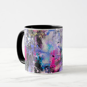 Abstract Grungy Colourful Paint Mug