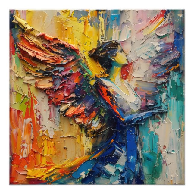 Abstract Guardian Angel Photo Print (Front)