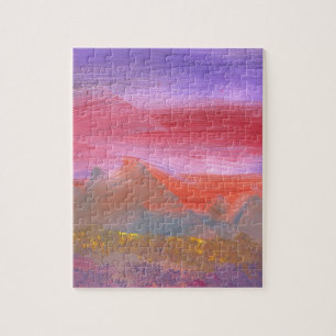 Abstract - Guash - Lovely meadows 1 of 2 Jigsaw Puzzle