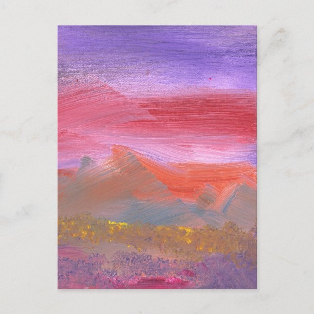 Abstract - Guash - Lovely meadows 1 of 2 Postcard (Front)