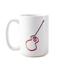 Abstract Guitar - Minimalist Line Art