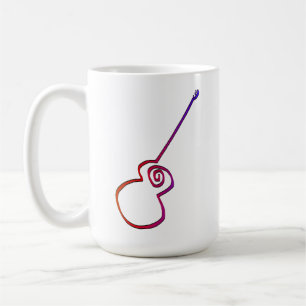Abstract Guitar - Minimalist Line Art Coffee Mug