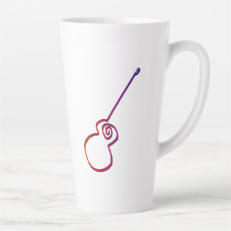 Abstract Guitar - Minimalist Line Art Latte Mug