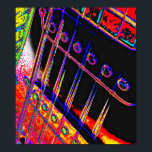 Abstract Guitar Modern Pop Art Poster Rock N Roll<br><div class="desc">Another Abstract Creation from Kentucky Abstract Artist,  Kara Willis. 2012</div>