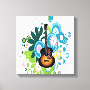 Abstract Guitar Wrapped Canvas