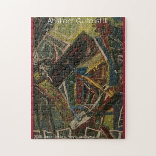 Abstract Guitarist III Jigsaw Puzzle (Vertical)