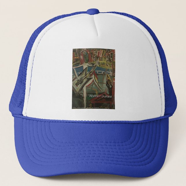 abstract guitarist trucker hat (Front)