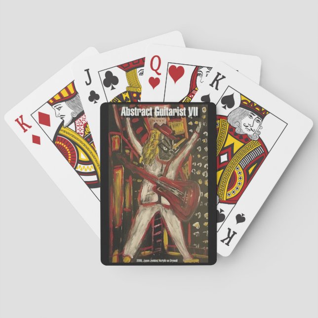 Abstract Guitarist VII Playing Cards (Back)
