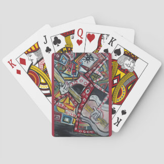 Abstract Guitarist VIII Playing Cards