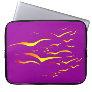 Abstract Gulls in Flight Laptop Sleeve