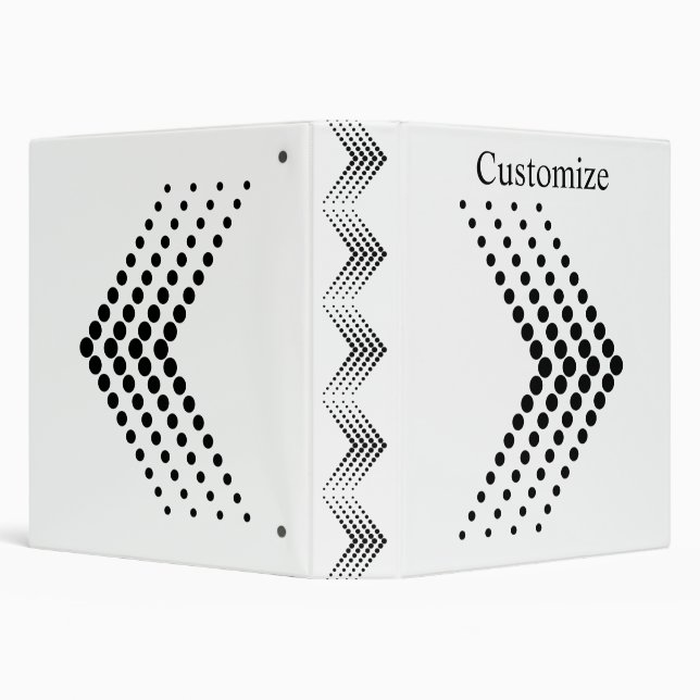 Abstract Half-tone Circle Zigzag Chevron Binder (Background)