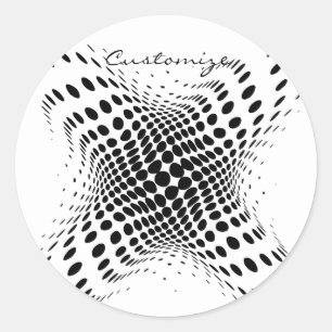 Abstract Half-tone Circles X Classic Round Sticker