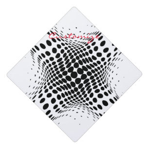 Abstract Half-tone Circles X Graduation Cap Topper