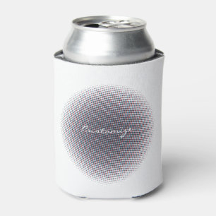 Abstract Half-tone Pulsating Circle Thunder_Cove Can Cooler