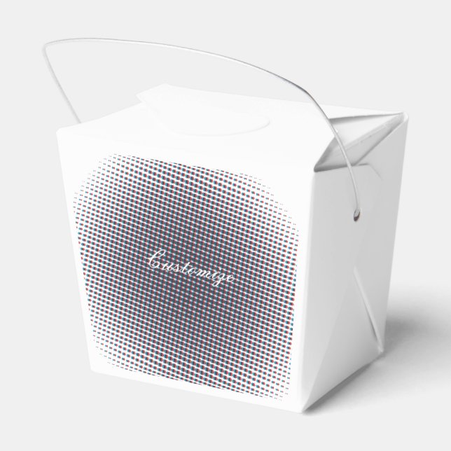 Abstract Half-tone Pulsating Circle Thunder_Cove Favor Box (Back Side)