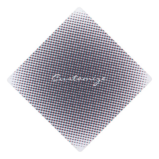 Abstract Half-tone Pulsating Circle Thunder_Cove Graduation Cap Topper (Front)