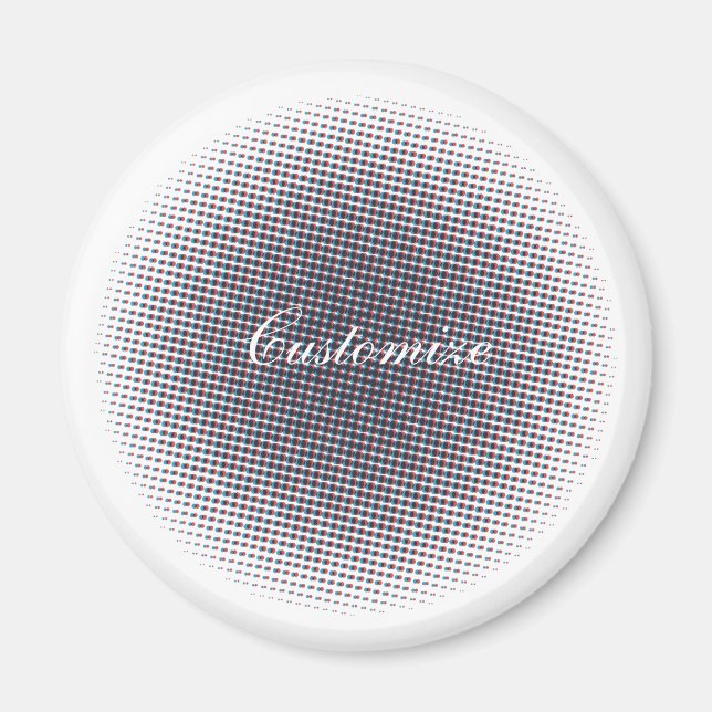 Abstract Half-tone Pulsating Circle Thunder_Cove Magnet (Front)