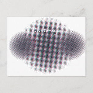 Abstract Half-tone Pulsating Circle Thunder_Cove Postcard