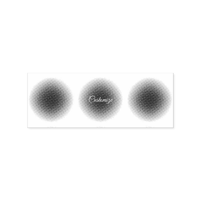 Abstract Half-tone Pulsating Circle Thunder_Cove Rubber Stamp (Imprint)