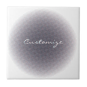 Abstract Half-tone Pulsating Circle Thunder_Cove Tile